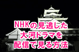 見逃したNHK大河ドラマを配信で見る方法