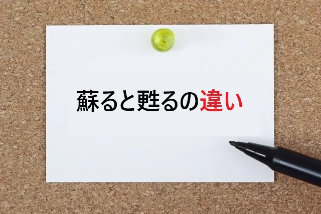 【完全解説】蘇ると甦るの違いは？記憶がよみがえるメカニズムと使い分けのコツ